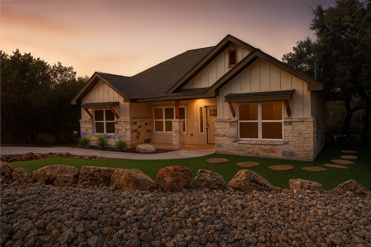 Sunset Bandera Custom Home by Havenbrook Homes of Texas